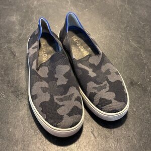 Rothys gray camo slip on sneakers 8.5